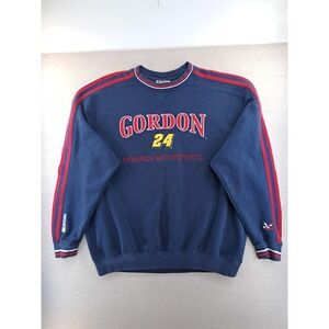 Vintage Jeff Gordon Sweatshirt Men XL Blue Nascar #24 Hendrick Crewneck Pullover